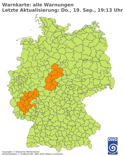 Aktuelle Wetterwarnungen für  Berlin