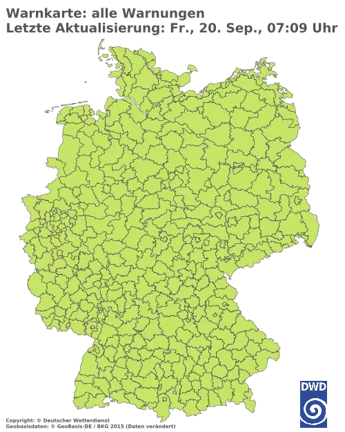 Aktuelle Wetterwarnungen für  Berlin