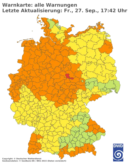 Aktuelle Wetterwarnungen für  Berlin