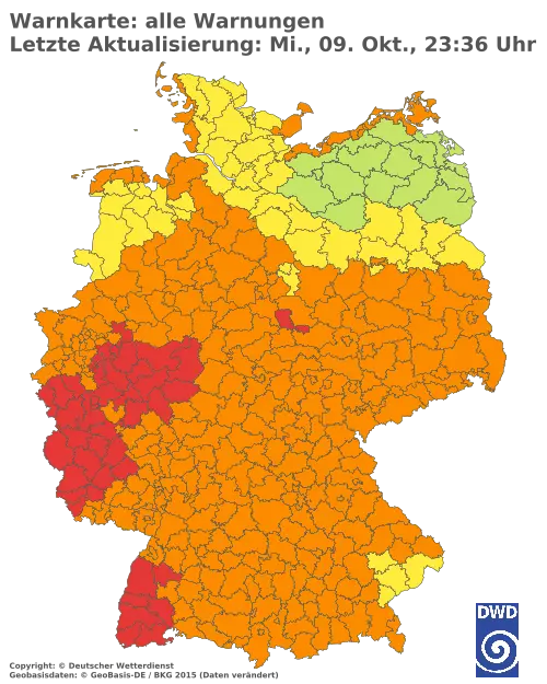 Aktuelle Wetterwarnungen für  Berlin