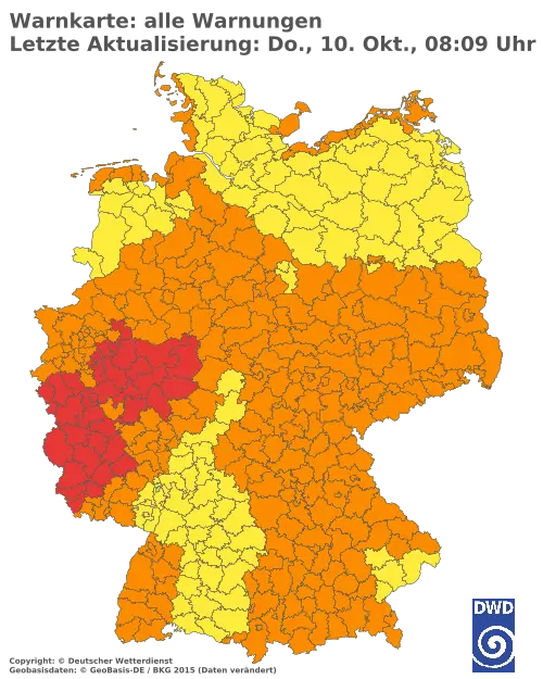 Aktuelle Wetterwarnungen für  Berlin