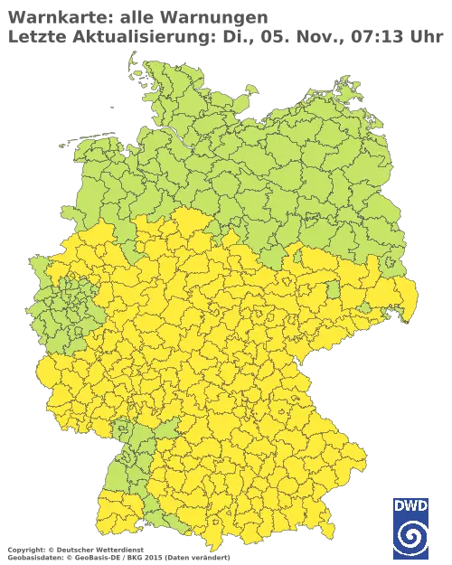 Aktuelle Wetterwarnungen für  Berlin