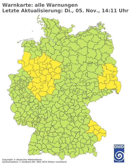 Aktuelle Wetterwarnungen für  Berlin