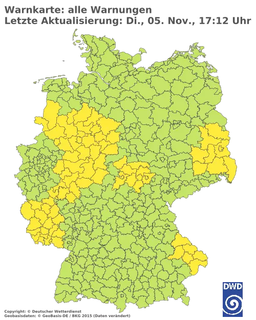 Aktuelle Wetterwarnungen für  Berlin