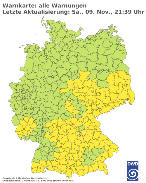 Aktuelle Wetterwarnungen für  Berlin