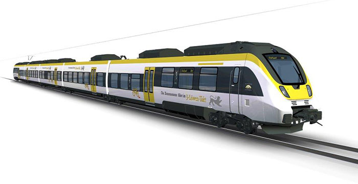 Die neuen ZÃ¼ge von Abellio und Go Ahead werden ab 2019 im einheitlichen Landesdesign unterwegs sein. (Fotografik: Â© Bombardier)